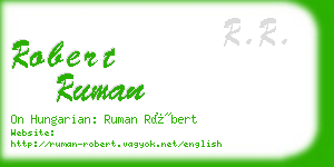 robert ruman business card